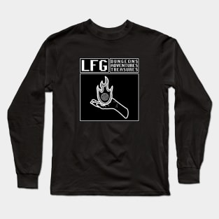 LFG Looking For Group Sorcerer Fireball Spell Spellcasting Dungeon Tabletop RPG TTRPG Long Sleeve T-Shirt